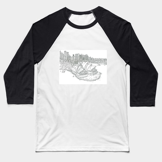 Sydney Opera Baseball T-Shirt by valery in the gallery